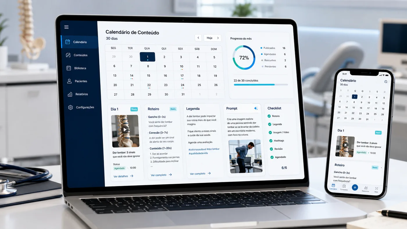 ImpulsaFlow calendar and content production dashboard
